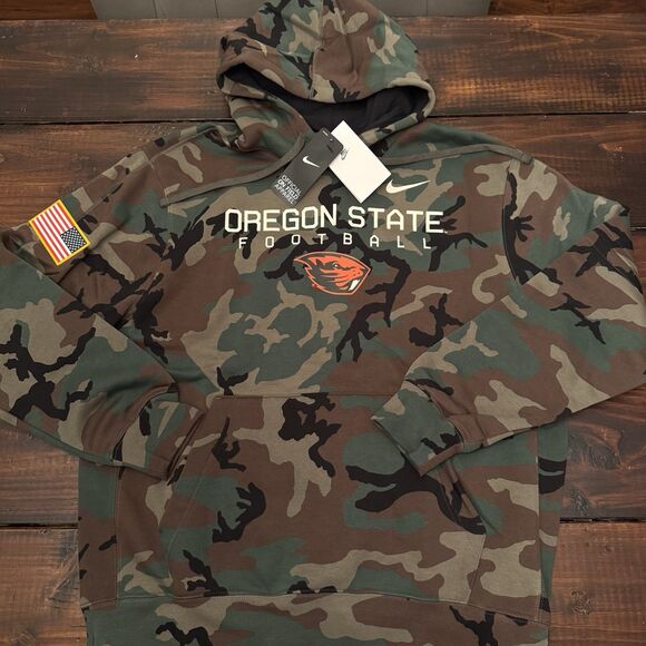 Nike Oregon State Beavers Military Appreciation Team Issue Camo Hoodie - Picture 1 of 5